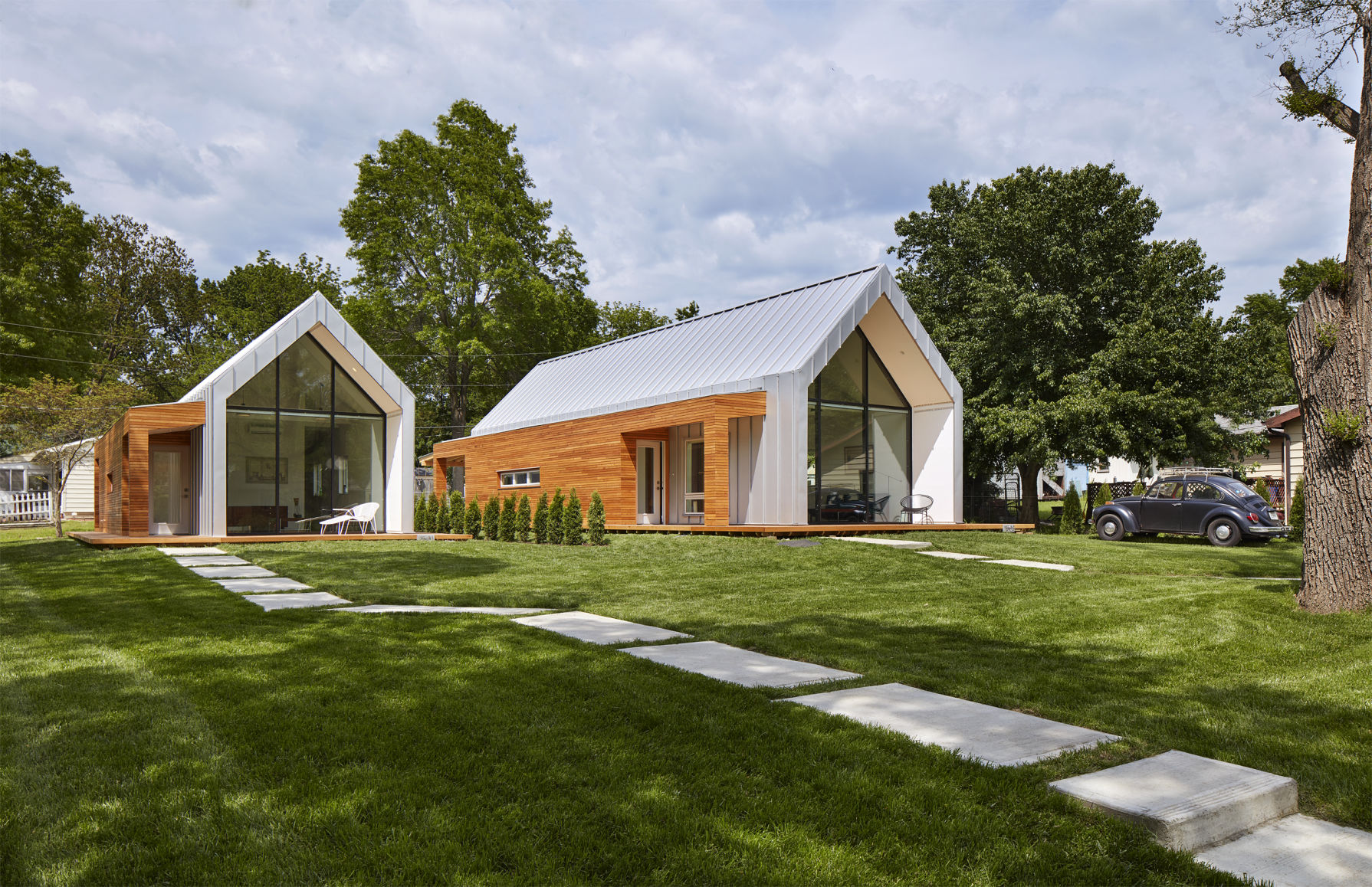 Two houses sit on a lot